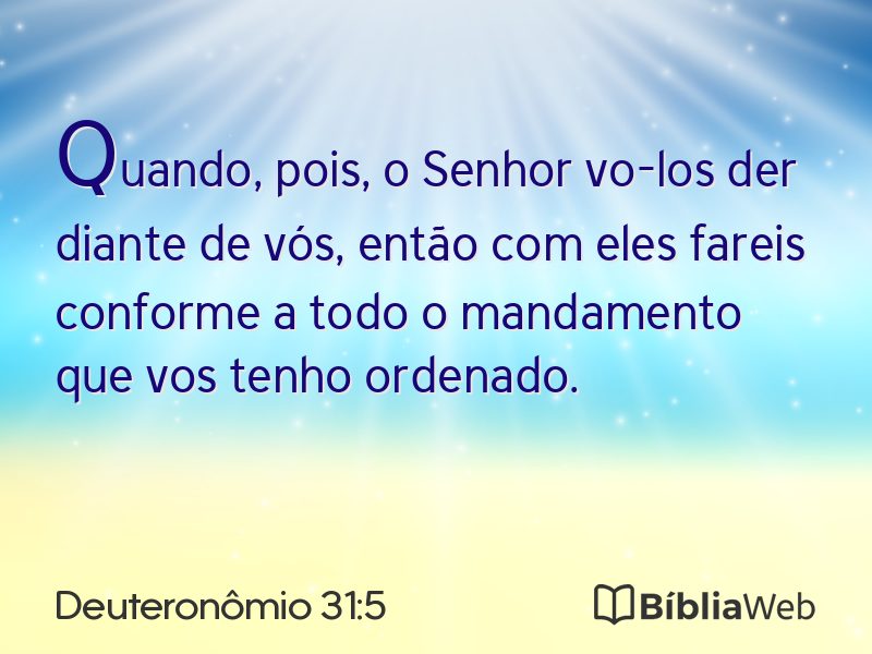 Deuteronômio 31:5 em imagem para compartilhar