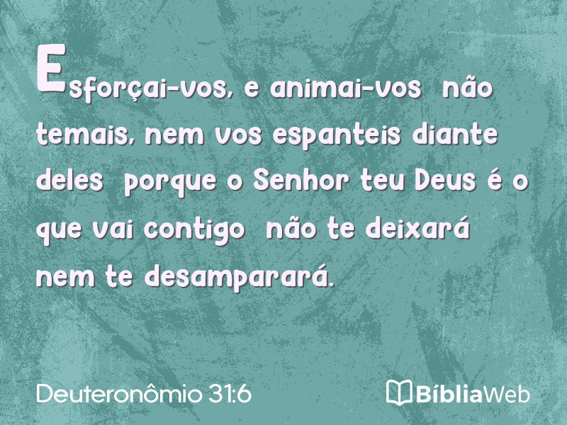 Deuteronômio 31:6 em imagem para compartilhar