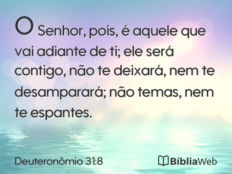 Deuteronômio 31:8 em imagem para compartilhar
