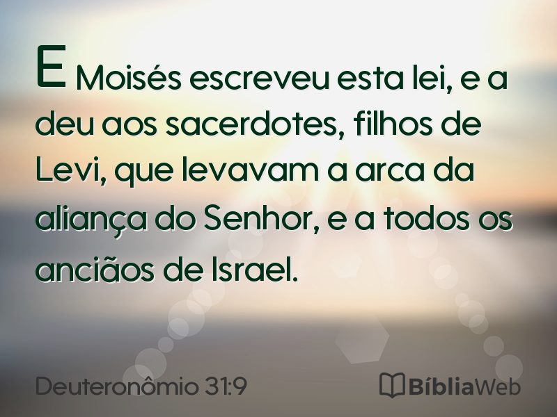 Deuteronômio 31:9 em imagem para compartilhar