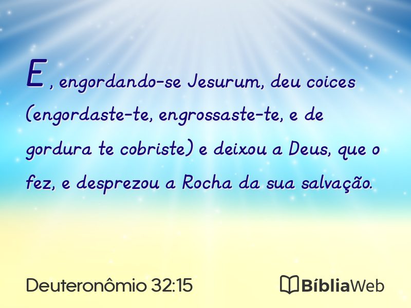 Deuteronômio 32:15 em imagem para compartilhar