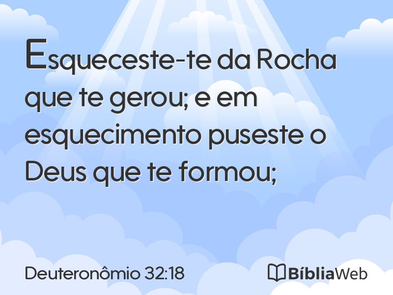 Deuteronômio 32:18 em imagem para compartilhar