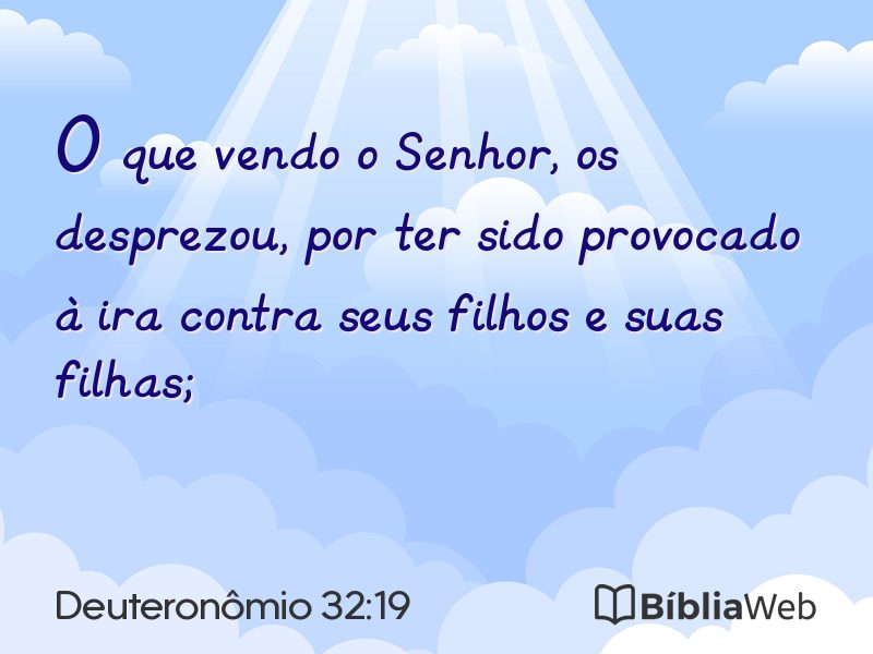 Deuteronômio 32:19 em imagem para compartilhar