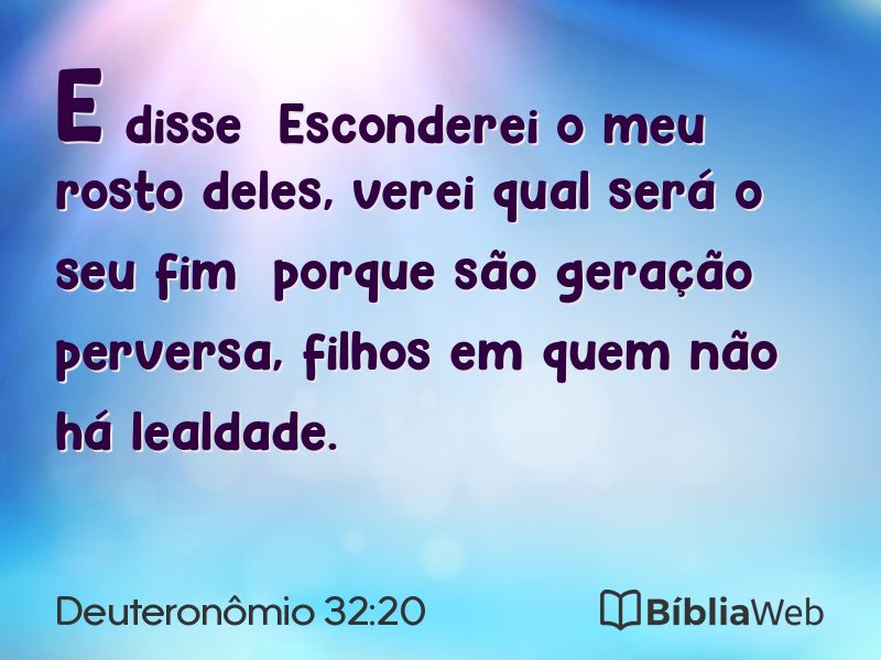 Deuteronômio 32:20 em imagem para compartilhar