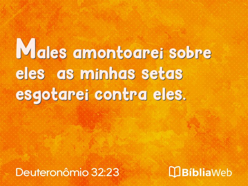 Deuteronômio 32:23 em imagem para compartilhar