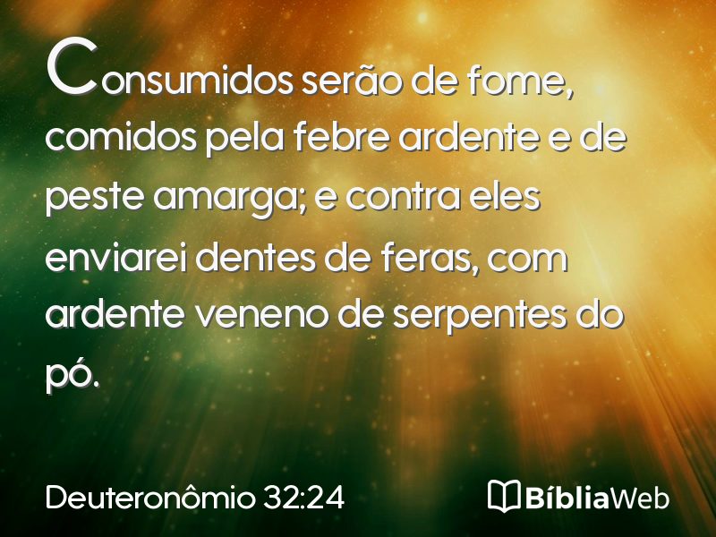 Deuteronômio 32:24 em imagem para compartilhar