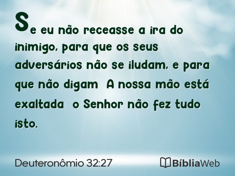 Deuteronômio 32:27 em imagem para compartilhar