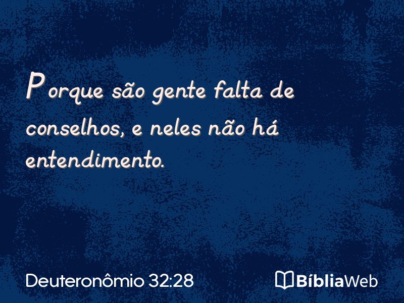 Deuteronômio 32:28 em imagem para compartilhar