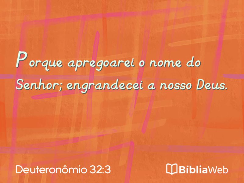 Deuteronômio 32:3 em imagem para compartilhar
