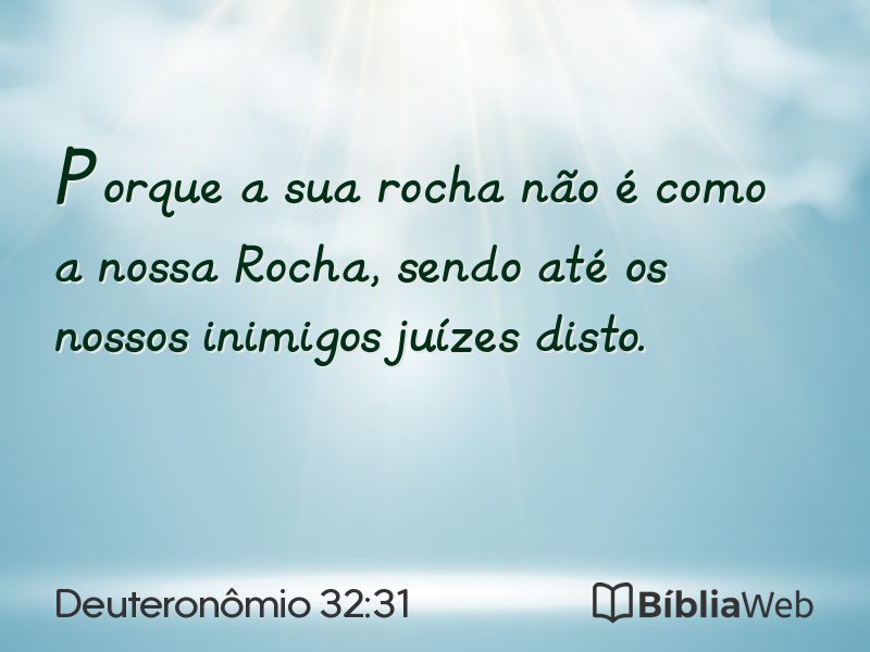 Deuteronômio 32:31 em imagem para compartilhar