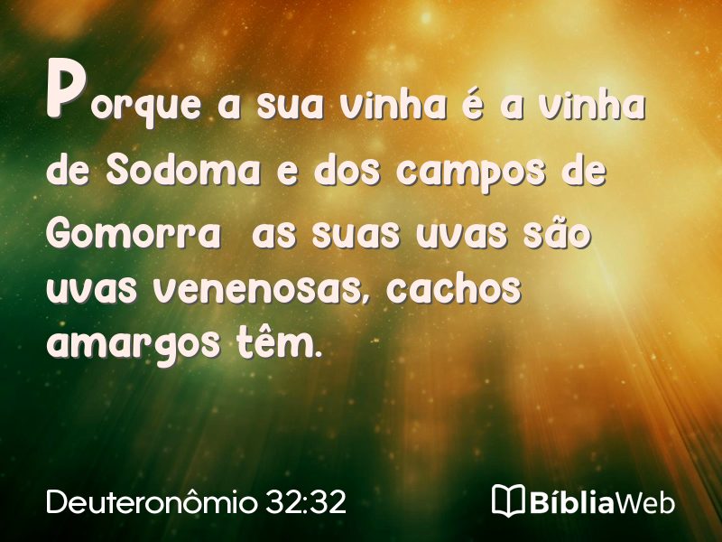 Deuteronômio 32:32 em imagem para compartilhar