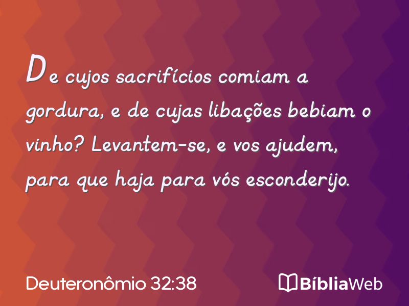 Deuteronômio 32:38 em imagem para compartilhar