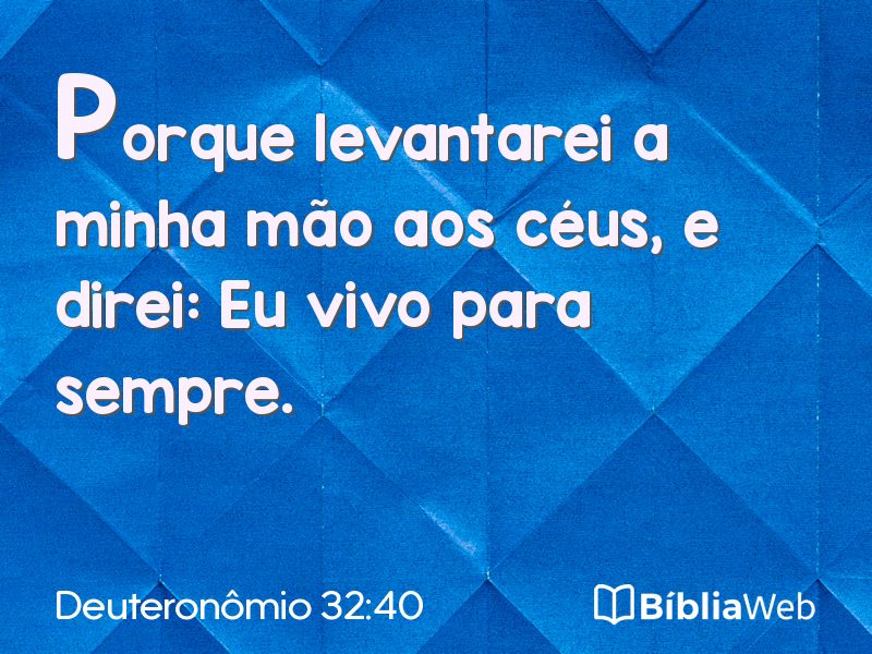 Deuteronômio 32:40 em imagem para compartilhar
