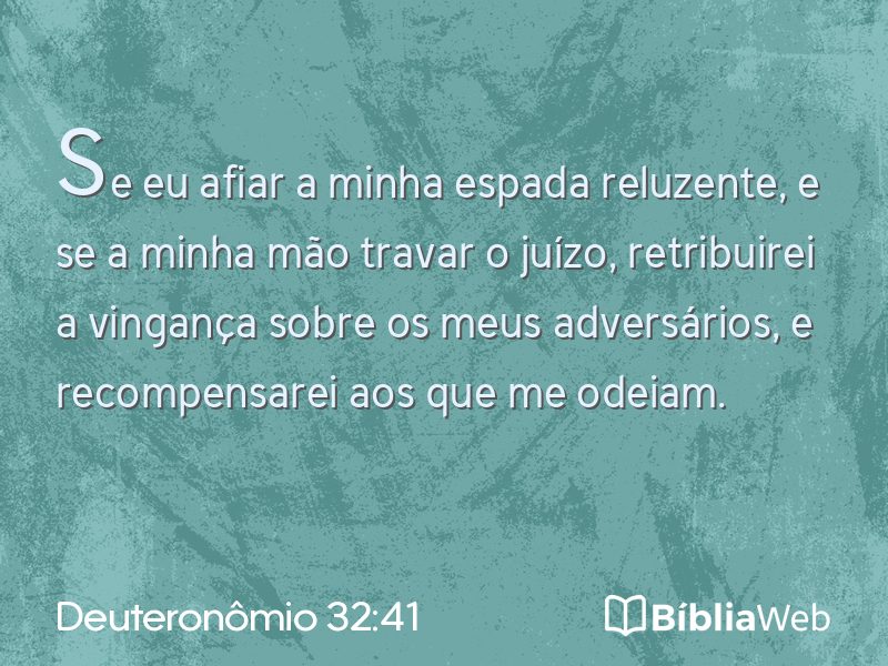 Deuteronômio 32:41 em imagem para compartilhar