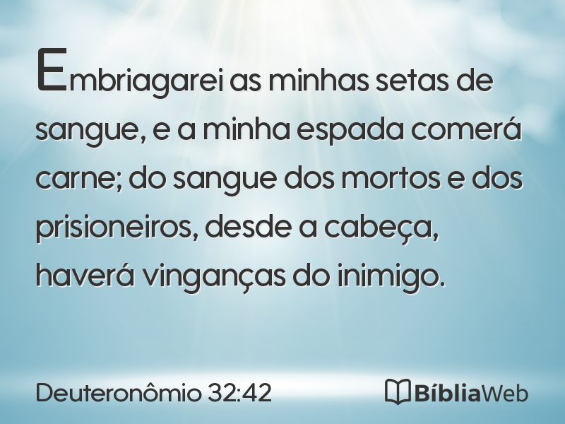 Deuteronômio 32:42 em imagem para compartilhar