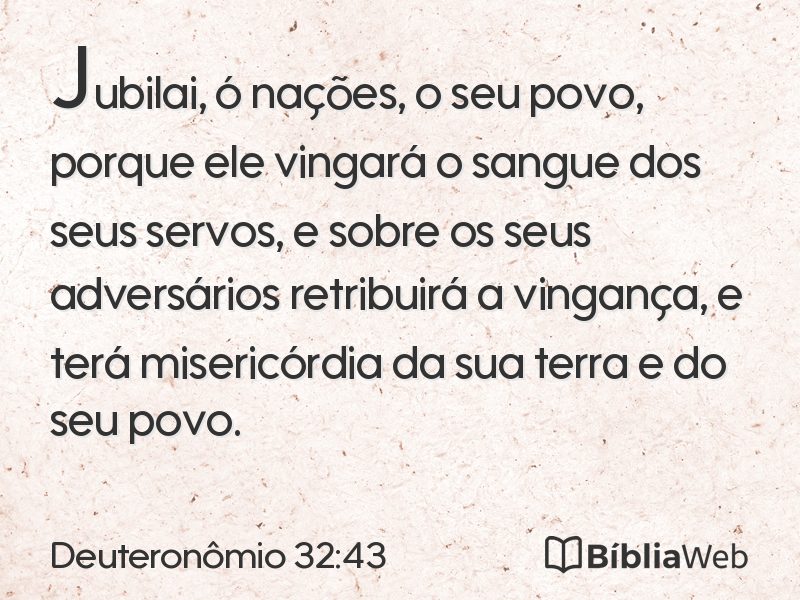 Deuteronômio 32:43 em imagem para compartilhar