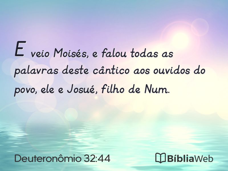 Deuteronômio 32:44 em imagem para compartilhar