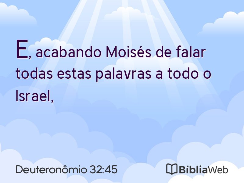 Deuteronômio 32:45 em imagem para compartilhar