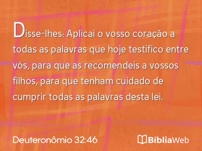 Deuteronômio 32:46 em imagem para compartilhar