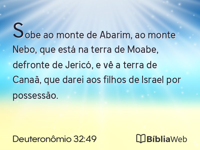 Deuteronômio 32:49 em imagem para compartilhar