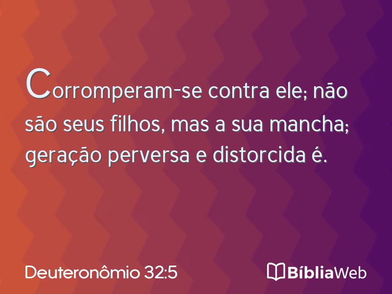 Deuteronômio 32:5 em imagem para compartilhar