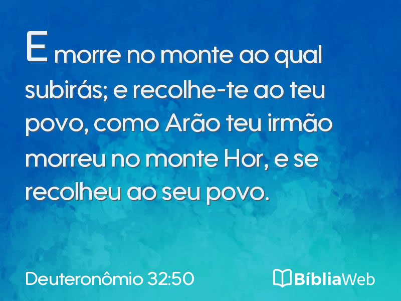 Deuteronômio 32:50 em imagem para compartilhar