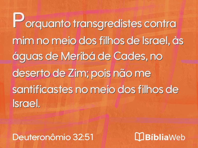 Deuteronômio 32:51 em imagem para compartilhar