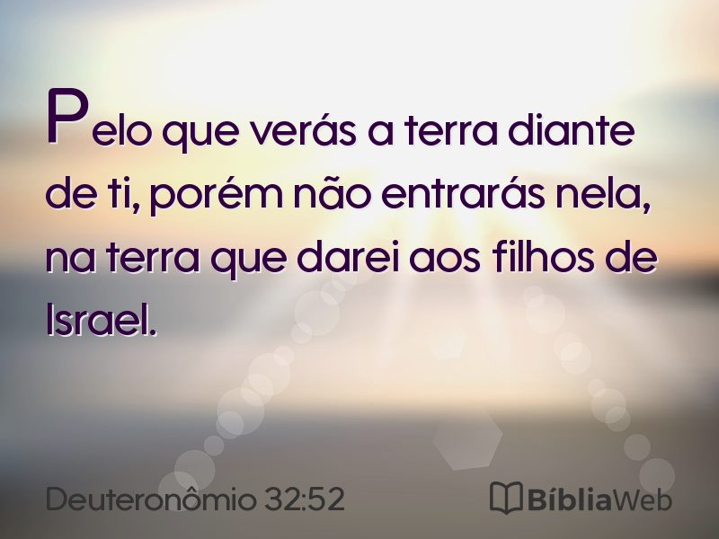 Deuteronômio 32:52 em imagem para compartilhar