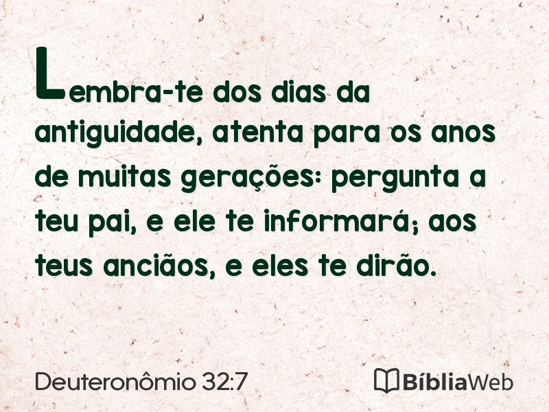 Deuteronômio 32:7 em imagem para compartilhar