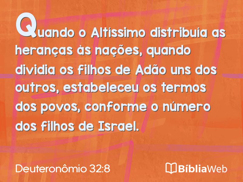 Deuteronômio 32:8 em imagem para compartilhar