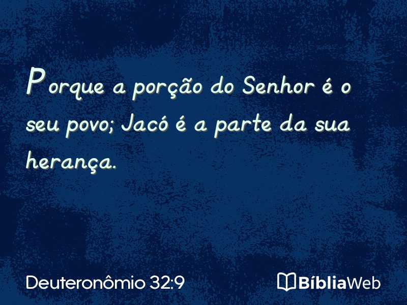 Deuteronômio 32:9 em imagem para compartilhar