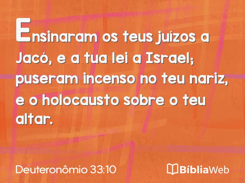 Deuteronômio 33:10 em imagem para compartilhar