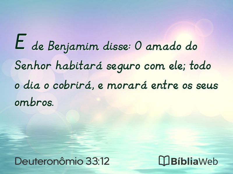 Deuteronômio 33:12 em imagem para compartilhar