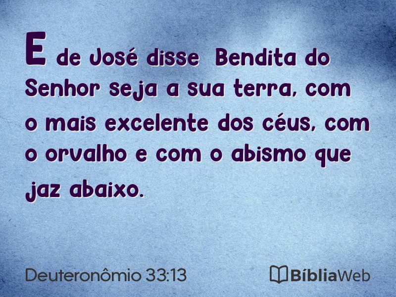 Deuteronômio 33:13 em imagem para compartilhar