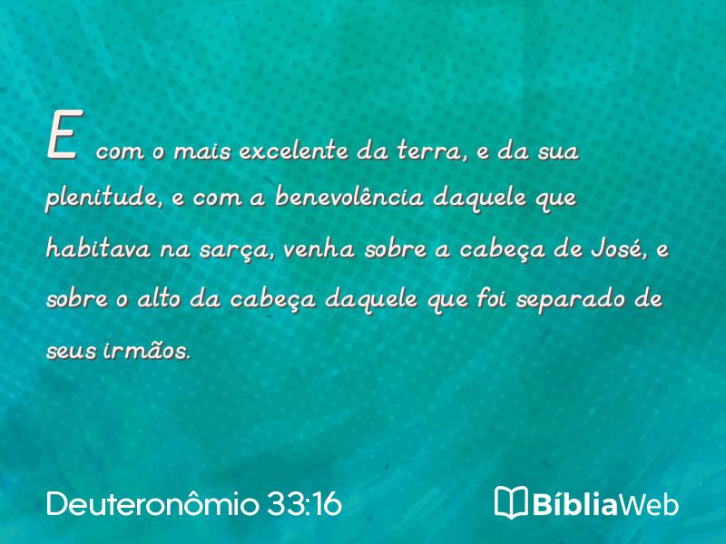 Deuteronômio 33:16 em imagem para compartilhar