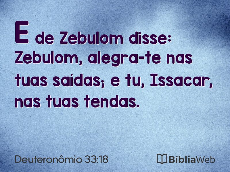Deuteronômio 33:18 em imagem para compartilhar