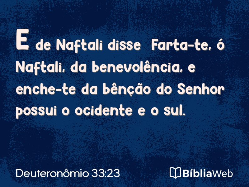 Deuteronômio 33:23 em imagem para compartilhar