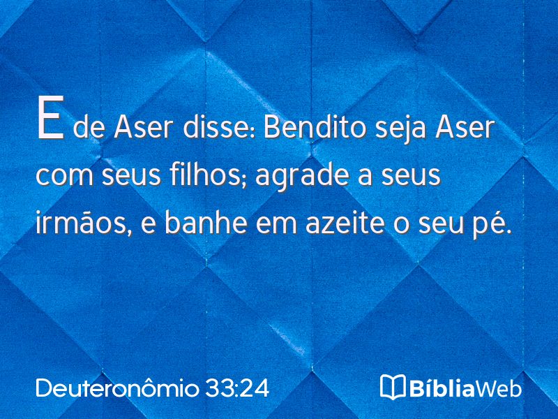 Deuteronômio 33:24 em imagem para compartilhar