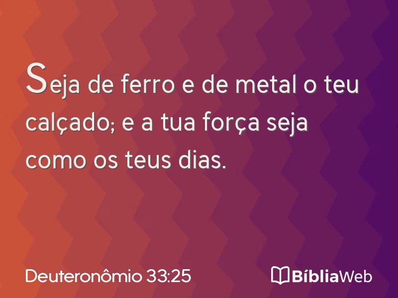Deuteronômio 33:25 em imagem para compartilhar