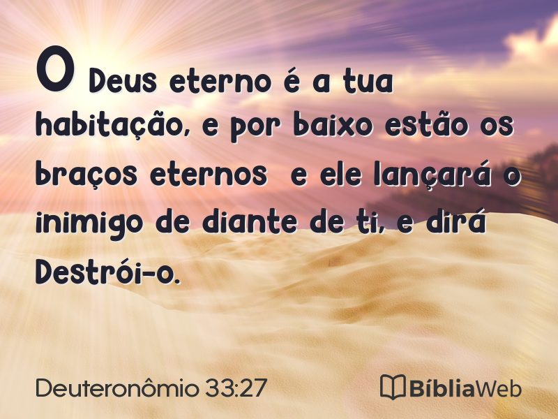 Deuteronômio 33:27 em imagem para compartilhar