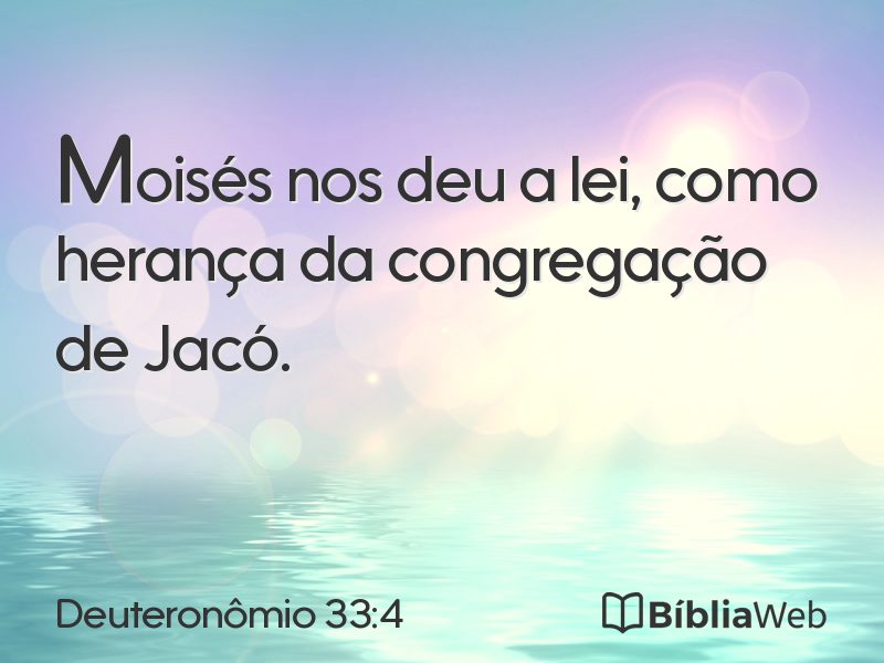 Deuteronômio 33:4 em imagem para compartilhar