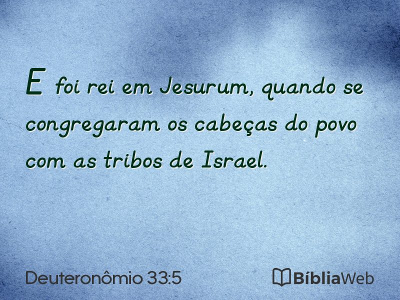 Deuteronômio 33:5 em imagem para compartilhar