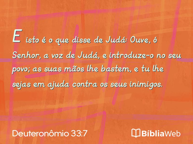 Deuteronômio 33:7 em imagem para compartilhar