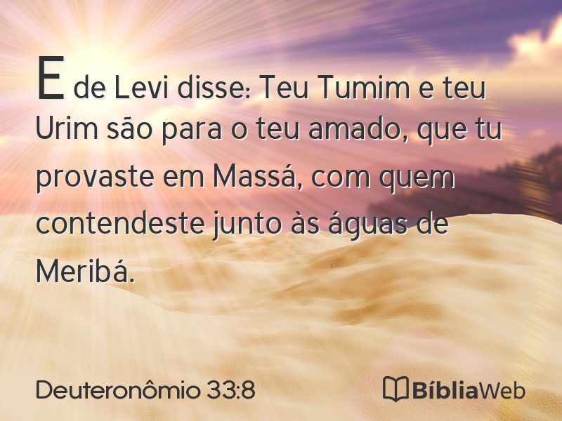 Deuteronômio 33:8 em imagem para compartilhar