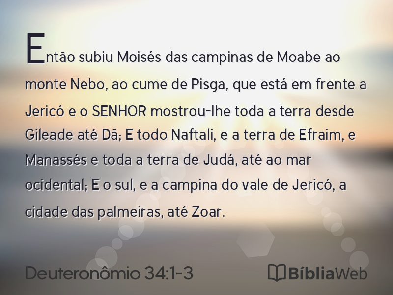 Deuteronômio 34:1-3 em imagem para compartilhar
