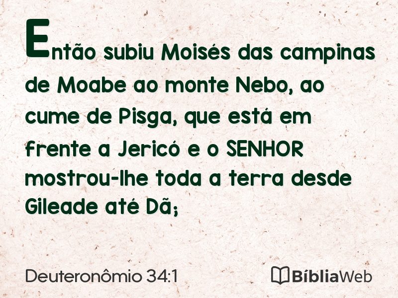 Deuteronômio 34:1 em imagem para compartilhar