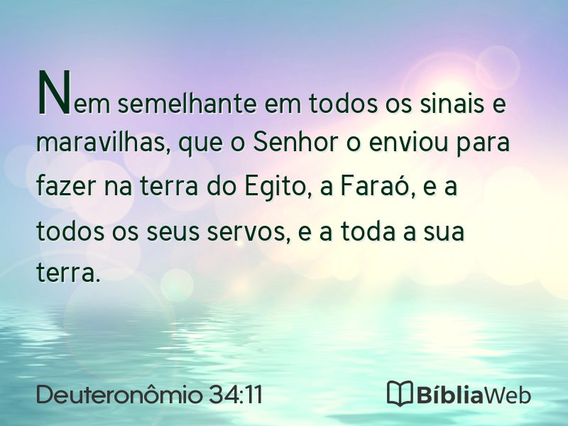Deuteronômio 34:11 em imagem para compartilhar