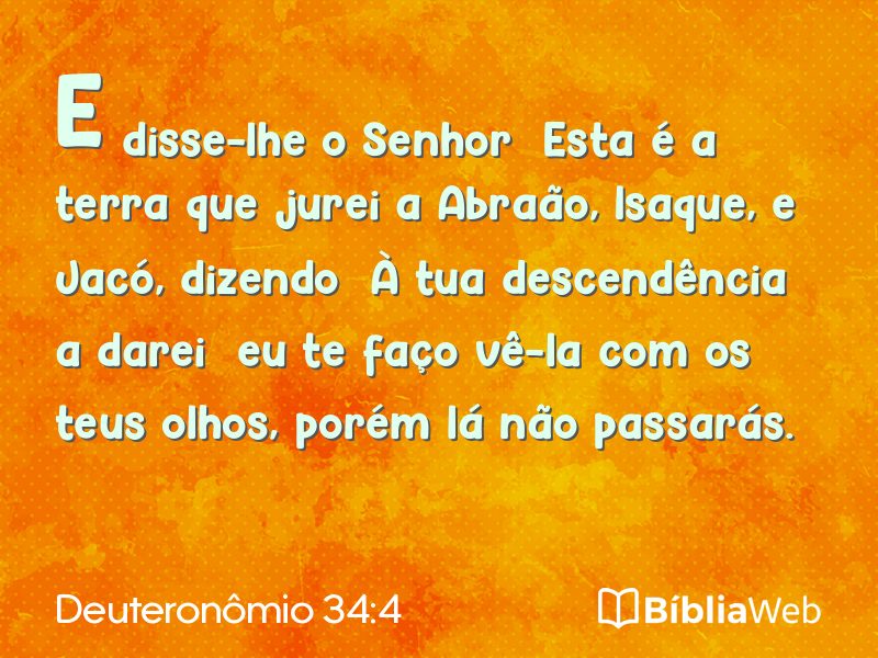 Deuteronômio 34:4 em imagem para compartilhar