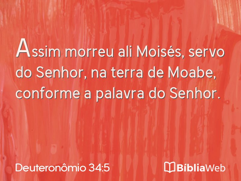 Deuteronômio 34:5 em imagem para compartilhar