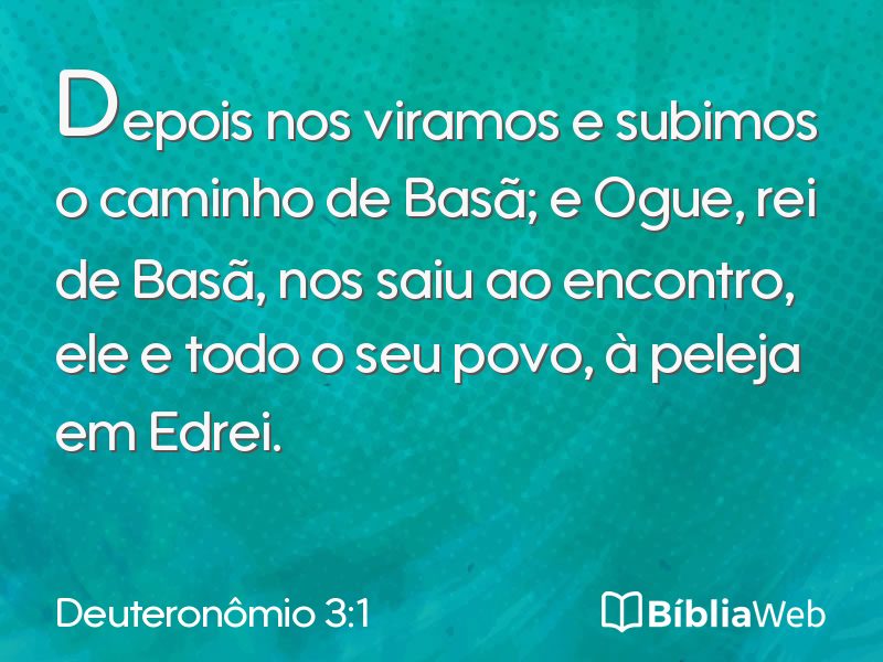 Deuteronômio 3:1 em imagem para compartilhar